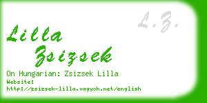 lilla zsizsek business card